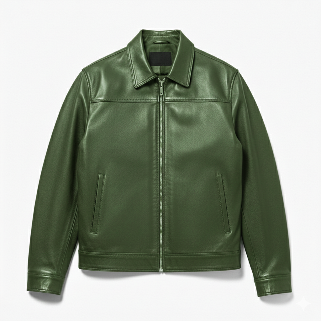 ASRI Genuine Leather Jacket - Clean Minimalist Design