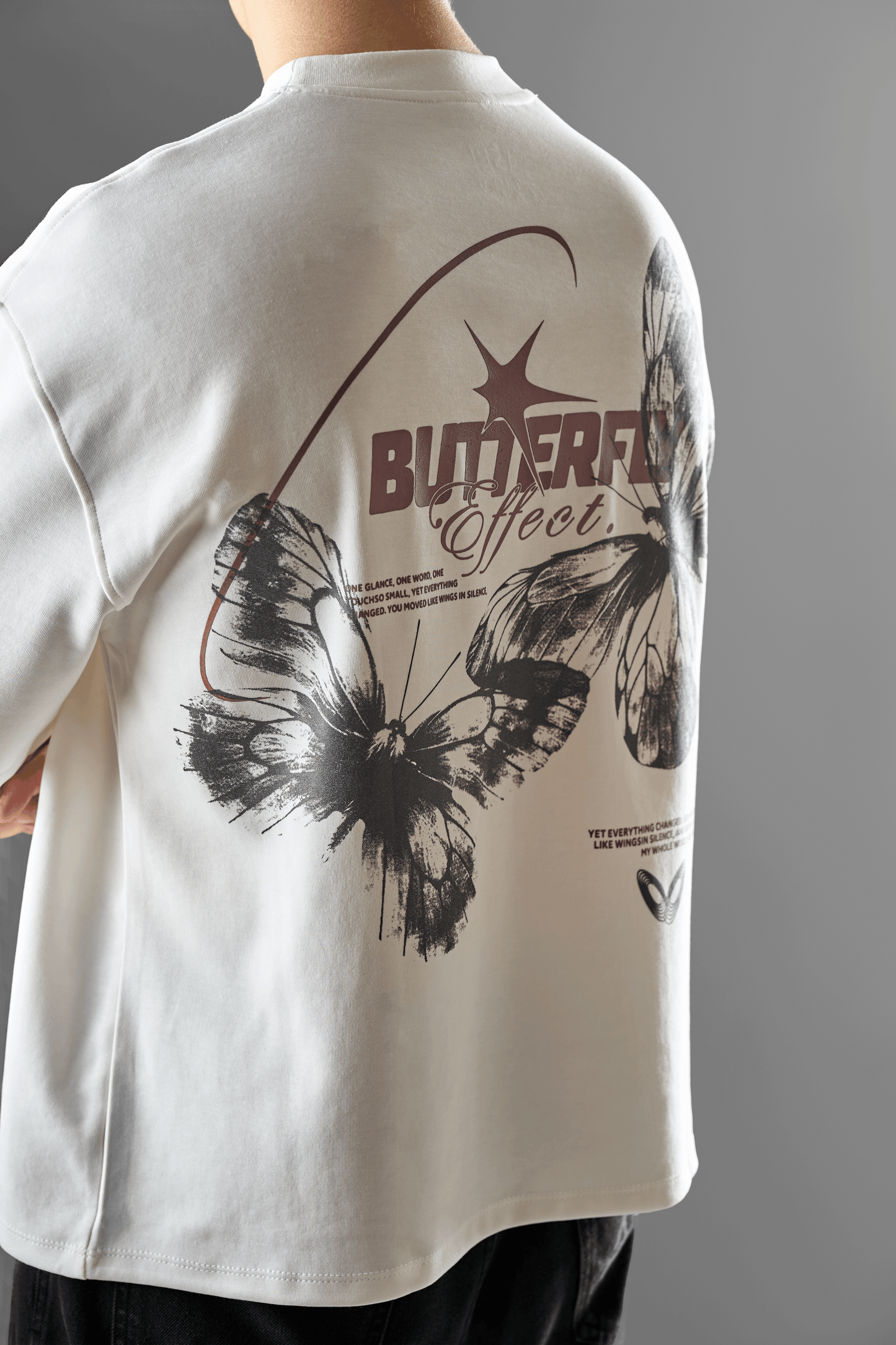 ASRI White Printed T-shirt (Butterfly Effect)