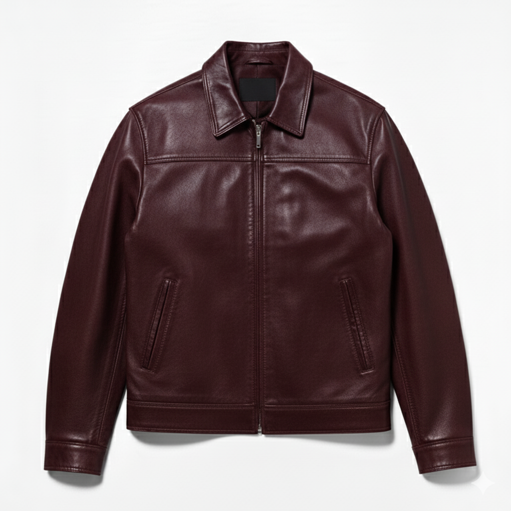 ASRI Genuine Leather Jacket - Clean Minimalist Design